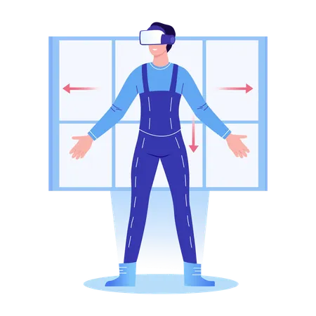 Man doing posture correction  Illustration