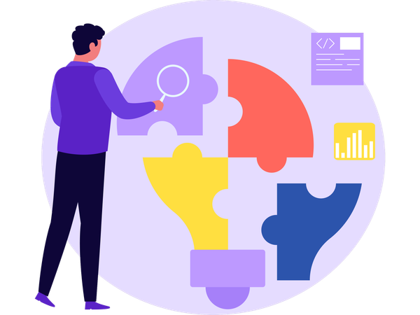 Man Doing Product Development  Illustration