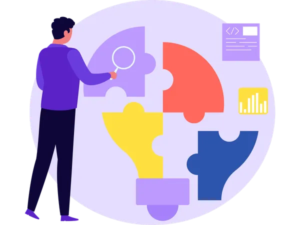 Man Doing Product Development  Illustration