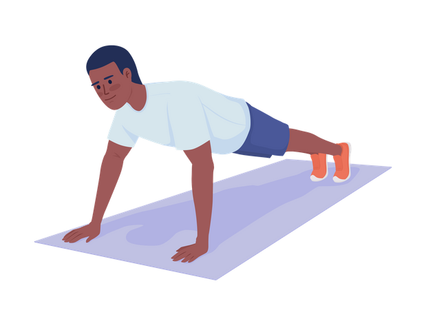 Man doing push ups  Illustration