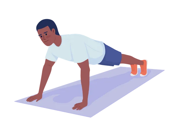 Man doing push ups  Illustration