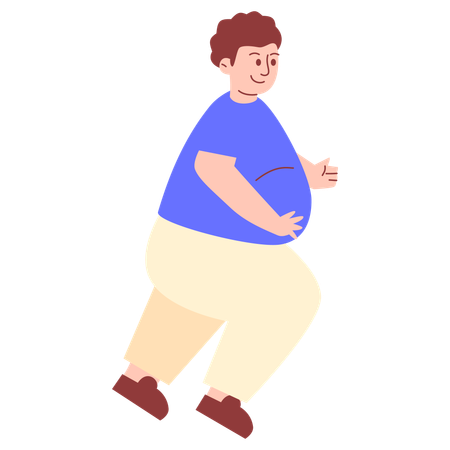 Man doing Run Exercise  Illustration