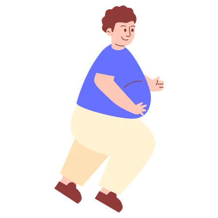 Man doing Run Exercise  Illustration