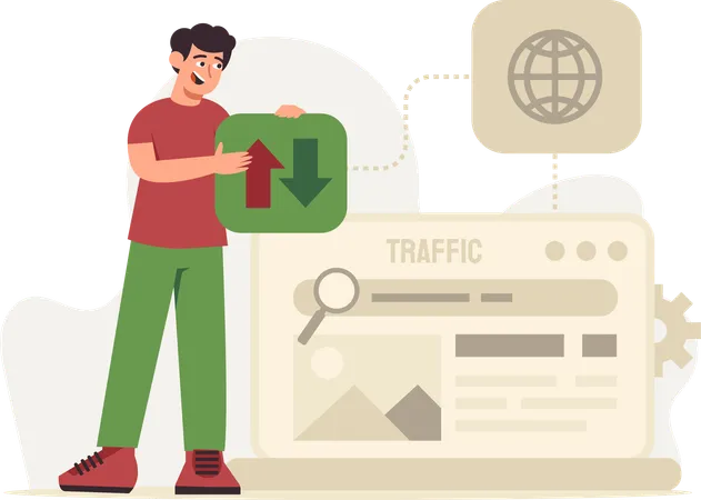 Illustration Seo Ranking Depicting It As A Dynamic Marketplace Where Businesses Strategically Interact With Users To Increase Visibility And Achieve Marketing Goals Illustration