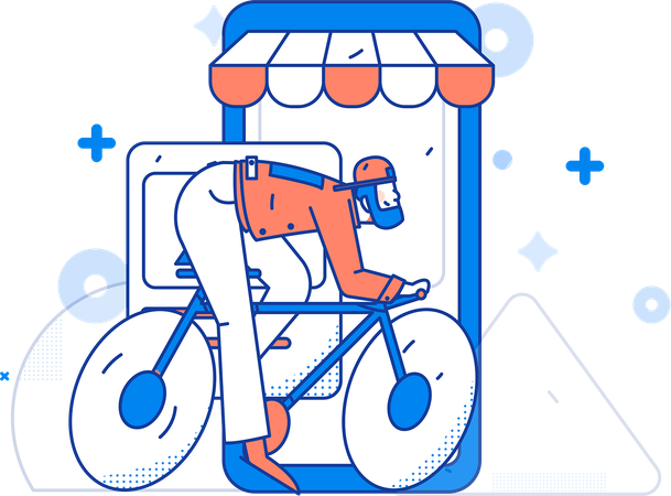 Man doing shopping  Illustration