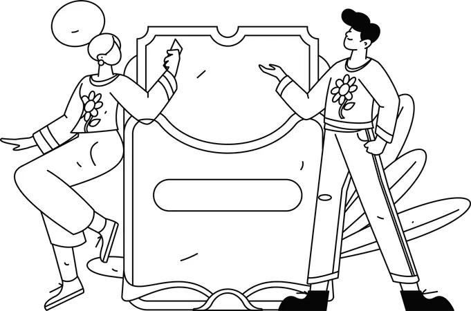 Man Doing Shopping  Illustration
