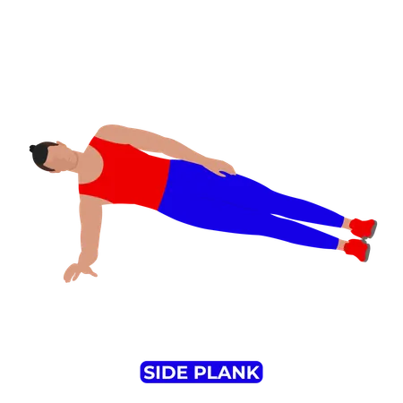 Bodyweight Fitness Core Static Workout Exercise An Educational Illustration On A White Background Illustration