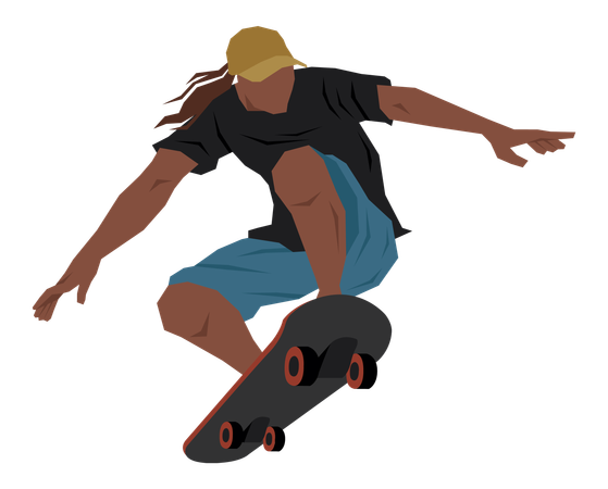 Man doing Skateboarding  Illustration