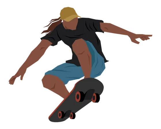 Man doing Skateboarding  Illustration