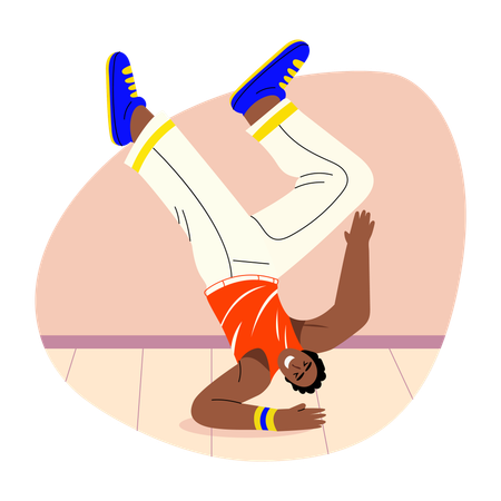 Man doing Street dancing  Illustration