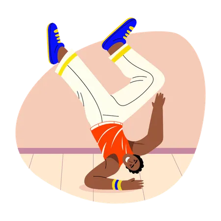 Man doing Street dancing  Illustration