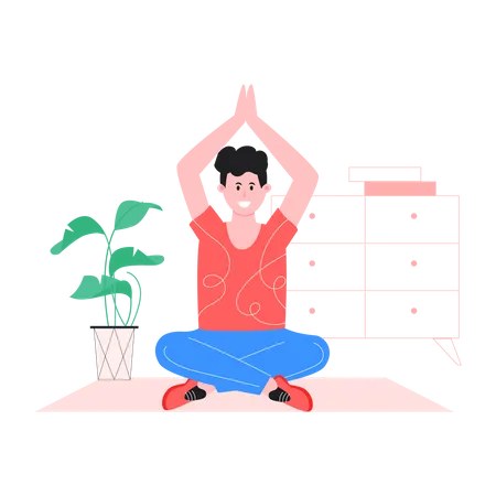 Man doing stretching  Illustration