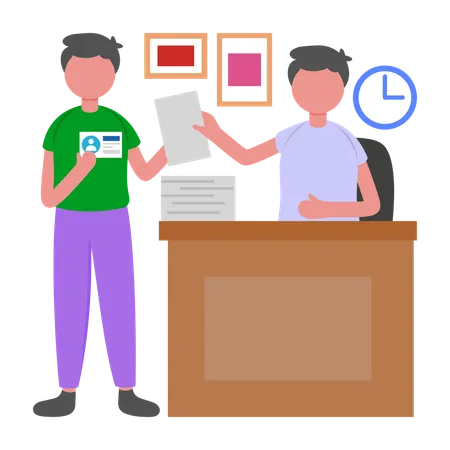 Man doing Vote Registration  Illustration