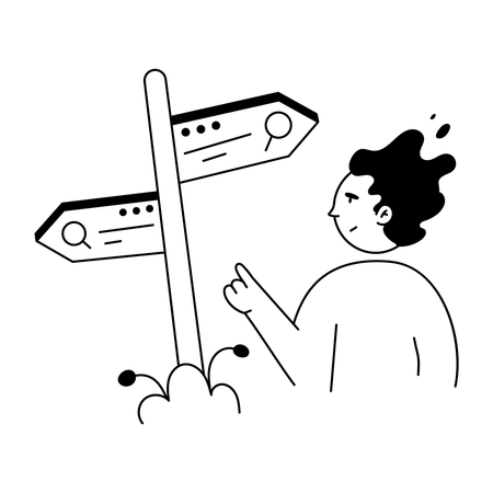 Man doing Web Search  Illustration