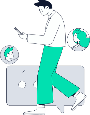 Man doing workforce recruitment  Illustration