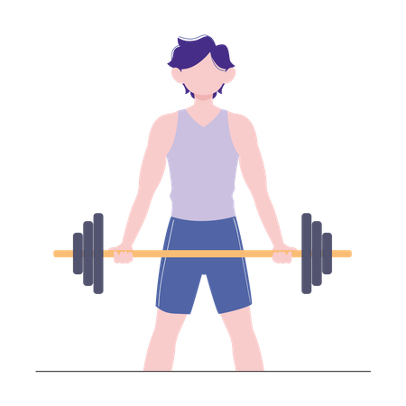 Man doing Workout  Illustration