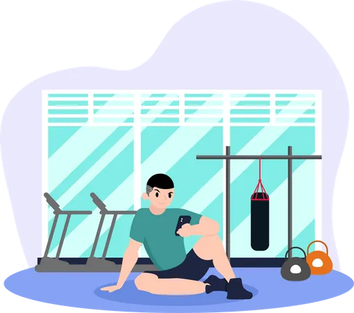 Workout Flat Design Illustration Illustration