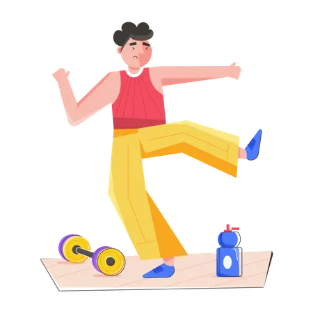 Man doing Workout  Illustration