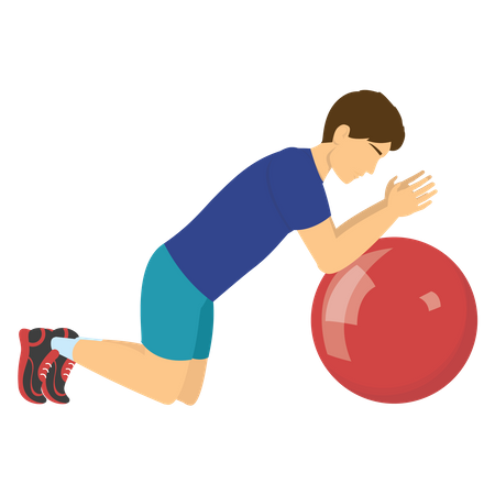 Man doing workout  Illustration