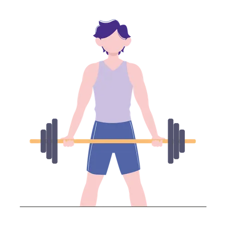 Man doing Workout  Illustration