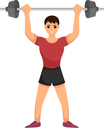 Man doing workout  Illustration