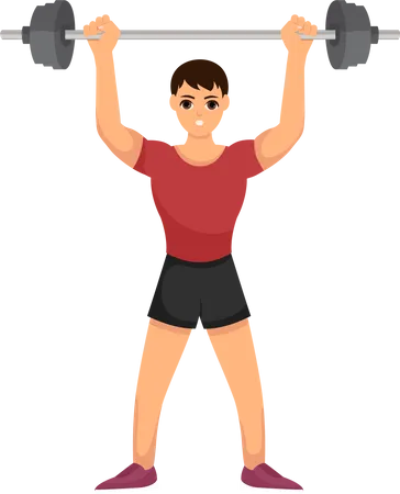 Man doing workout  Illustration