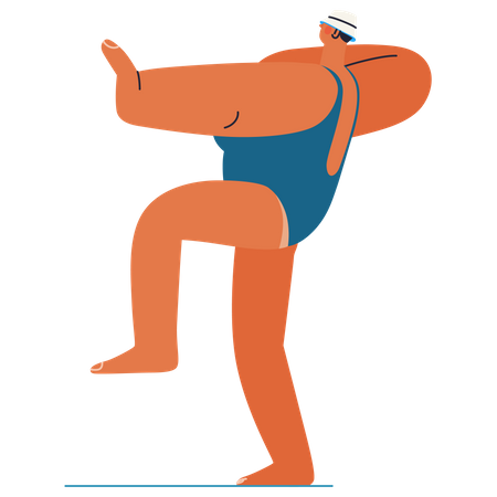 Man Doing Yoga  Illustration