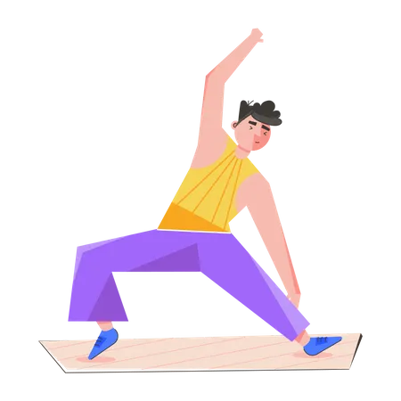Trendy Flat Illustration Of Yoga Pose Illustration