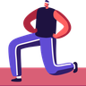 illustrations for man doing yoga asana
