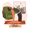 illustration for man yoga