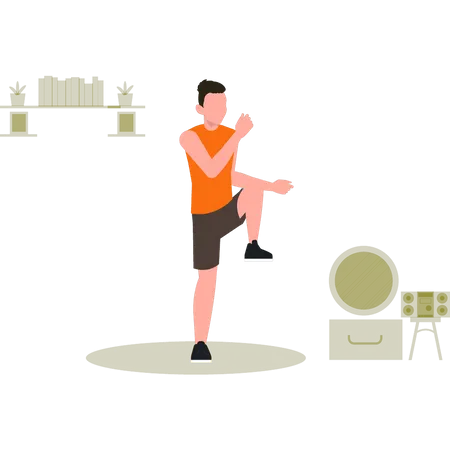 Man Doing Yoga  Illustration