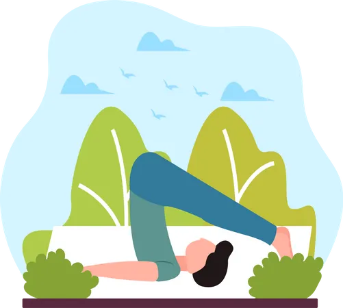 Man doing yoga  Illustration