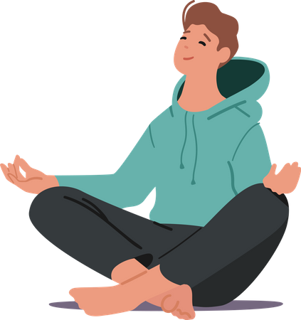 Man doing Yoga  Illustration