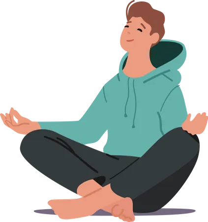 Man doing Yoga  Illustration