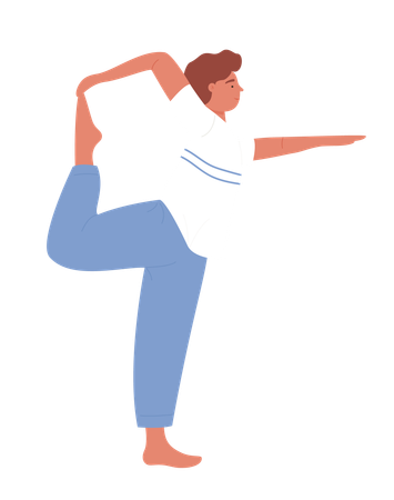 Man doing yoga  Illustration