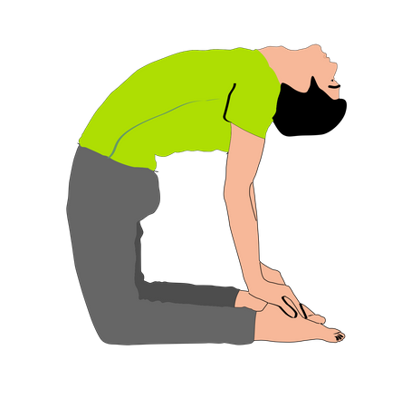 Man doing yoga pose Illustration