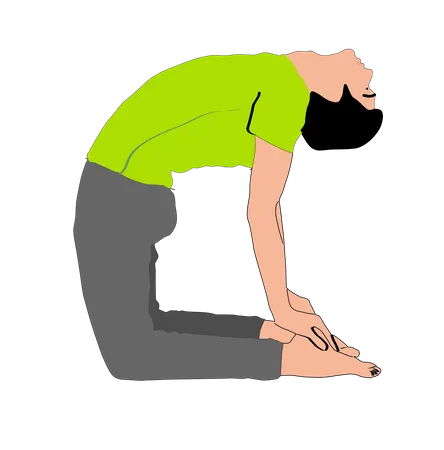 Man doing yoga pose Illustration