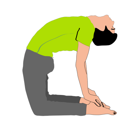 Man doing yoga pose  Illustration