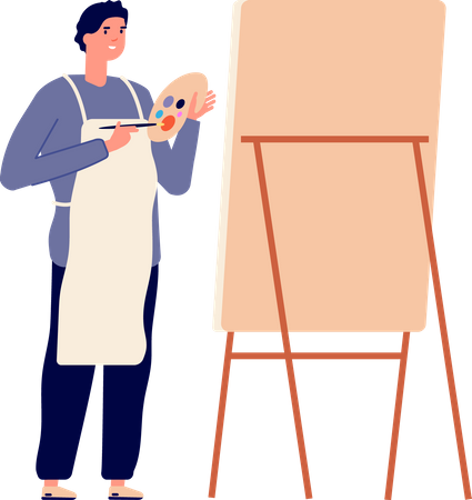 Man drawing Illustration