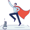 dreaming to be superhero illustrations free