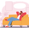 illustration for relaxing on couch