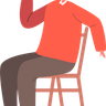 illustration for man drink alcohol at home