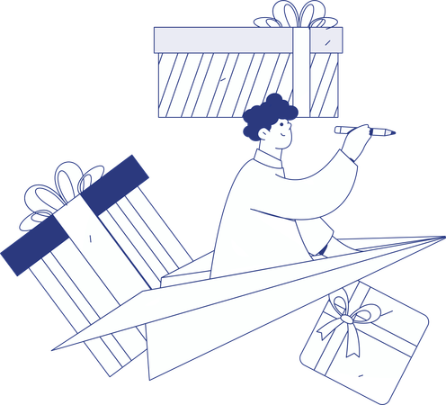 Man earns YEN coin from shopping website  Illustration