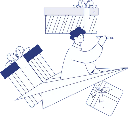 Man earns YEN coin from shopping website  Illustration