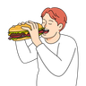 illustrations for huge burger