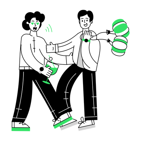 Man eating Thanksgiving Breakfast  Illustration