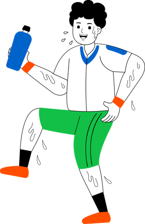 Man Enjoy Jogging  Illustration