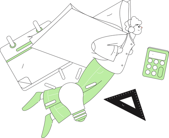 Man enjoy reading book  Illustration