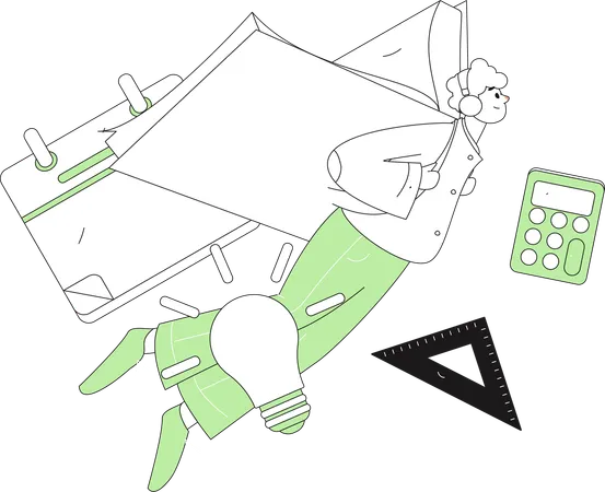 Man enjoy reading book  Illustration