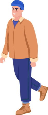 Man enjoying walk  Illustration